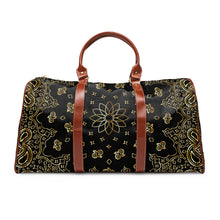 Load image into Gallery viewer, Black and Gold Design Waterproof Travel Bag