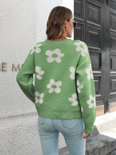 Load image into Gallery viewer, Floral Dropped Shoulder Sweater