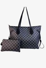 Load image into Gallery viewer, Checkered PVC Two-Piece Bag Set