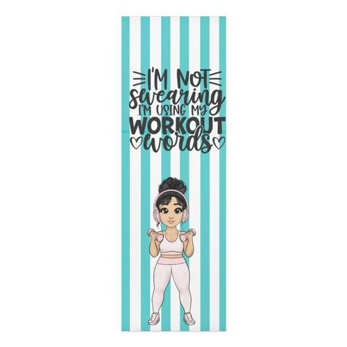 Turquoise & White Foam Yoga Mat