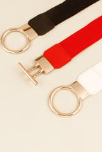 Load image into Gallery viewer, Circle Shape Buckle Zinc Alloy Buckle PU Leather Belt