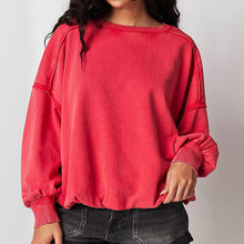 Load image into Gallery viewer, Exposed Seam Dropped Shoulder Sweatshirt