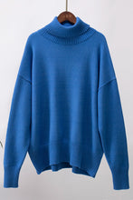 Load image into Gallery viewer, Turtle Neck Dropped Shoulder Sweater