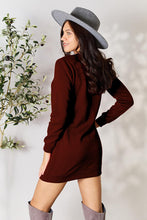 Load image into Gallery viewer, Double Take Round Neck Long Sleeve Mini Dress with Pockets