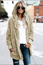 Load image into Gallery viewer, Teddy Hooded Jacket with Pockets