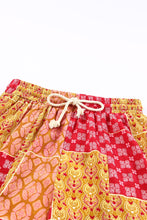 Load image into Gallery viewer, Bohemian Patchwork Drawstring Wide Leg Pants