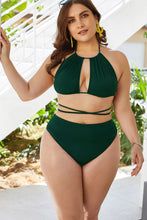 Load image into Gallery viewer, Cutout Tied Backless Bikini Set