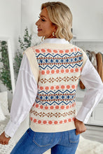Load image into Gallery viewer, Geometric V-Neck Knit Vest