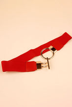 Load image into Gallery viewer, Circle Shape Buckle Zinc Alloy Buckle PU Leather Belt
