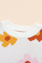 Load image into Gallery viewer, Floral Round Neck Sweater