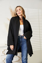 Load image into Gallery viewer, HEYSON Full Size Open Front Cardigan with Scarf Design