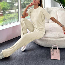 Load image into Gallery viewer, Short Sleeve T-Shirt and Drawstring Pants Set