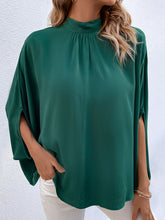 Load image into Gallery viewer, Tie Back Mock Neck Blouse