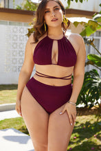 Load image into Gallery viewer, Cutout Tied Backless Bikini Set
