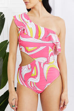 Load image into Gallery viewer, Cutout Ruffle Swimsuit in Pink