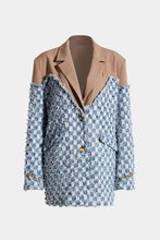 Load image into Gallery viewer, Double Take Lapel Collar Fringe Detail Long Sleeve Denim Jacket