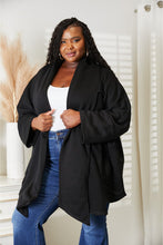 Load image into Gallery viewer, HEYSON Full Size Open Front Cardigan with Scarf Design