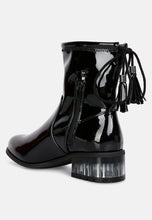 Load image into Gallery viewer, cheer leader tassels detail ankle boots-12