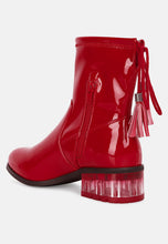 Load image into Gallery viewer, cheer leader tassels detail ankle boots-2