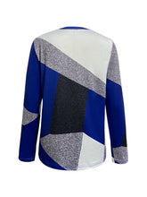 Load image into Gallery viewer, Color Block Round Neck T-Shirt