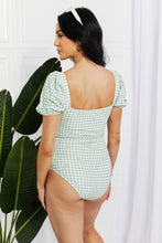 Load image into Gallery viewer, Air Puff Sleeve One-Piece in Sage