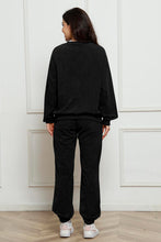 Load image into Gallery viewer, Round Neck Sweatshirt and Sweatpants Set