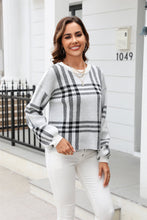 Load image into Gallery viewer, Printed Round Neck Dropped Shoulder Sweater