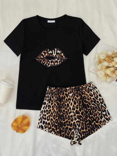 Lip Graphic Top and Short Set