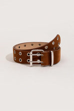 Load image into Gallery viewer, Double Row Grommet PU Leather Belt