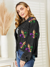 Load image into Gallery viewer, Sequin Raw Hem Jacket