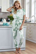 Load image into Gallery viewer, Tie-Dye Short Sleeve Jumpsuit with Pockets