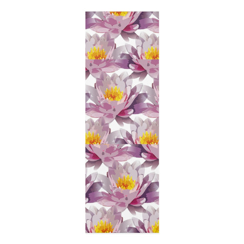 Gray & Lilac Floral Foam Yoga Mat
