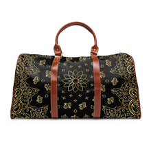 Load image into Gallery viewer, Black and Gold Design Waterproof Travel Bag