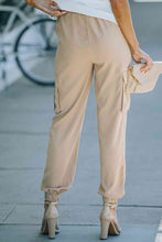 Load image into Gallery viewer, Tied High Waist Cargo Joggers