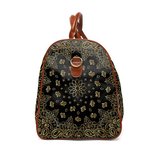 Black and Gold Design Waterproof Travel Bag