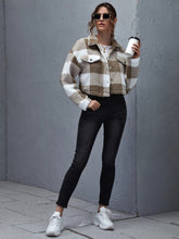 Load image into Gallery viewer, Plaid Button Down Collared Jacket
