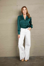 Load image into Gallery viewer, Double Take Lapel Collar Buttoned Puff Sleeve Shirt