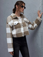 Load image into Gallery viewer, Plaid Button Down Collared Jacket