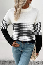 Load image into Gallery viewer, Striped Drop Shoulder Sweater