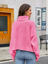 Load image into Gallery viewer, Turtle Neck Cable-Knit Sweater