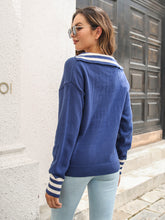 Load image into Gallery viewer, Johnny Collar Drop Shoulder Sweater
