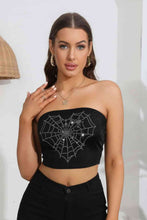Load image into Gallery viewer, Heart Spider Web Graphic Tube Top