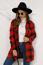 Load image into Gallery viewer, Plaid Collared Longline Coat