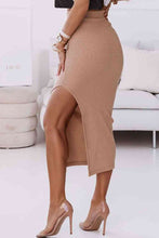 Load image into Gallery viewer, High Waist Slit Midi Skirt
