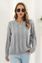 Load image into Gallery viewer, Round Neck Long Sleeve Sweater