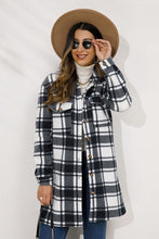 Load image into Gallery viewer, Plaid Collared Longline Coat