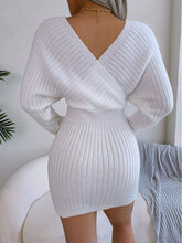 Load image into Gallery viewer, Rib-Knit Dolman Sleeve Sweater Dress