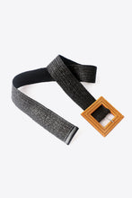 Load image into Gallery viewer, Square Buckle Elastic Braid Belt