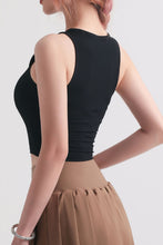 Load image into Gallery viewer, Notched Neck Cropped Sports Tank