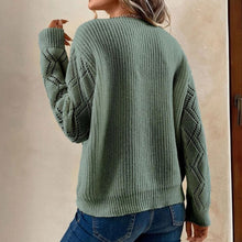 Load image into Gallery viewer, Contrast V-Neck Sweater